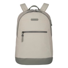 Targus Vila 16" Notebook Backpack - Stylish Vegan Leather & Recycled PET, Durable Metal Hardware, Beige - Perfect for On-the-Go!